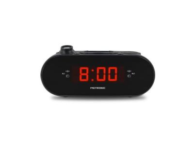 Radio-r&eacute;veil FM projection double alarme - noir - Noir