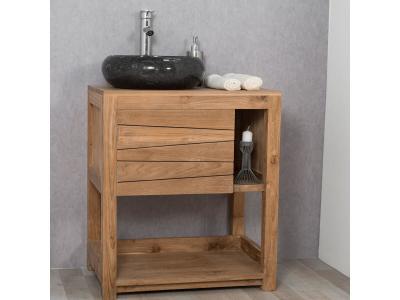 Wanda Collection - Meuble sous vasque en teck Cosy 67cm - Marron