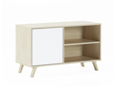 Meuble TV porte gauche Puccini et Blanc 