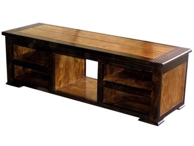 Meuble TV en bois&nbsp;d'acacia -&nbsp;Longueur 140 x Hauteur 45 x Profondeur 45cm - PEGANE -