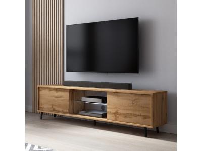 Selsey Meuble tv - LEFYR - 140 cm - ch&ecirc;ne wotan - &eacute;clairage LED