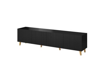 Bim Furniture - Meuble tv pafos 200 cm noir mat
