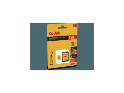 Microsdxc 128go kodak +adaptateur cl10 uhs-i 85mb/s - sous blister