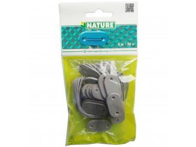 Set de fixation gris pour canisses et brise-vues NAT8711338503966