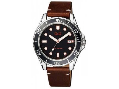 Montre Homme Q&Q A172J312Y Marron Noir (&Oslash; 43 mm)