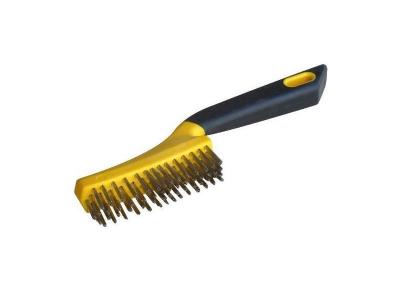Brosse M&eacute;tallique (4 Rangs Fils Laitonn&eacute; Ondul&eacute;s)
