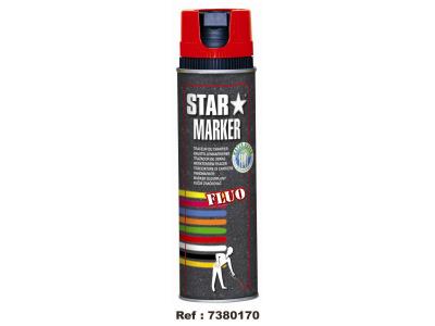 Outifrance - Peinture De Marquage Temporaire Rouge Fluo 500 Ml