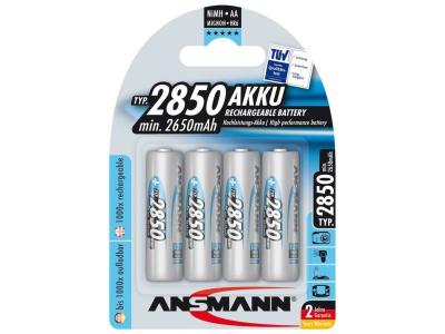 Pack de 4 Accu Ansmann AA Mignon 2850mAH maxE+