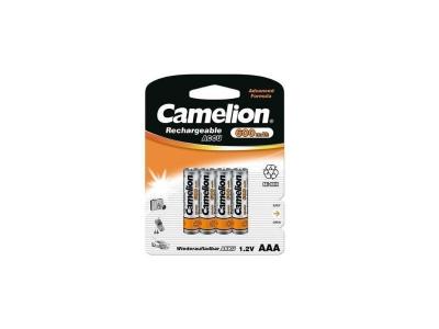 Pack de 4 piles rechargeables camelion aaa micro 600mah