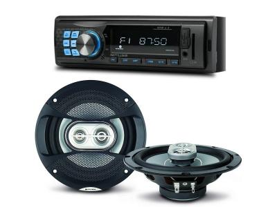 Pack sono voiture Autoradio Muse M-195 BT 160 Watts + 2 haut parleurs 16,5m 120W