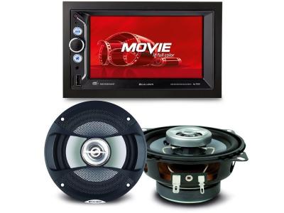 Pack sono voiture autoradio rmd803dab-b 4x75w + 2 haut parleurs 10cm 80w