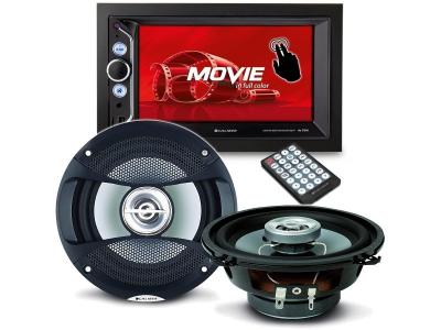 Pack sono voiture autoradio rmd803dab-b 4x75w + 2 hauts parleurs 13cm 100w