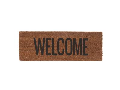 Paillasson Welcome en fibre de coco - 26 x 75 - Noir