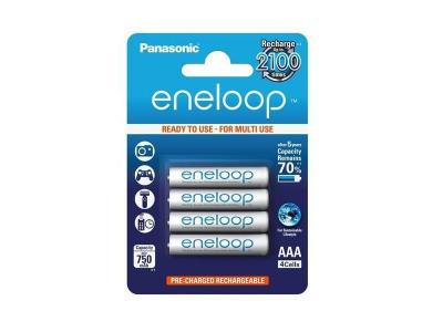Pile NiMH Eneloop Micro (AAA) avec 750mAh - 4 pi&egrave;ces 