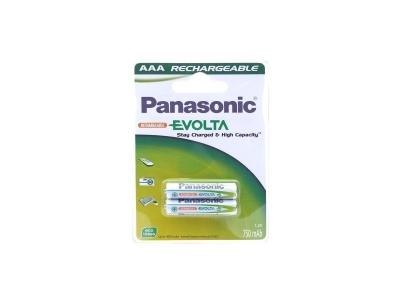 Pack de 2 piles rechargeables Panasonic Evolta AAA LR03 