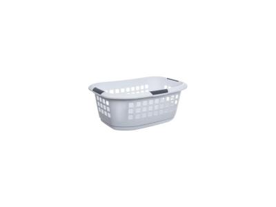 Panier &agrave; linge 51 l - Blanc et gris - Livraison gratuite - Blanc