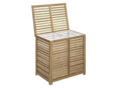Five Simply Smart-Panier &agrave; linge double Sicela bambou