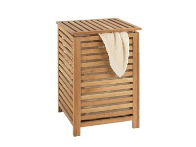 Panier &agrave; linge en bois norway - l. 45 x h. 65 cm - marron