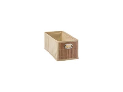 Panier de rangement effet bambou - 15 x 31 x 14 cm - Marron