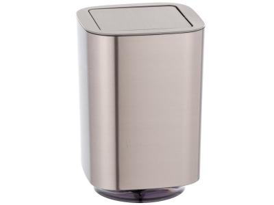 Panier salle de bain auron avec couvercle rotatif, chrome, wenko