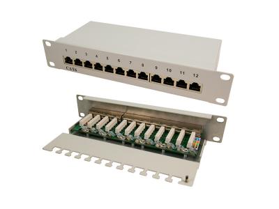 DN-91612S - Tableau de connexions - CAT 6 - RJ-45 X 12 - noir, RAL 9005 - 1U
