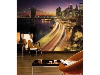 Photo Murale, 368cm x 254cm, New York Lumi&egrave;res Ville