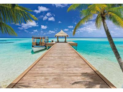 Photo murale de Komar Beach Resort - Taille: 368 x 254 cm - vert/blue