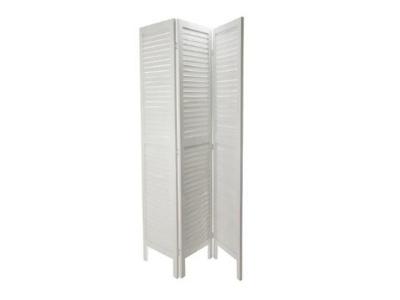 Paravent Brocante en Blanc 3 pans de 40 cm x Hauteur 170 cm -PEGANE-