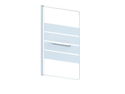ONDEE - Pare-baignoire SHIVA - Paroi 85x140x0,5cm - Verre tremp&eacute; s&eacute;r. - Finitions blanc