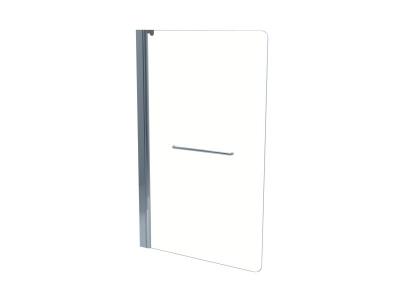 Pare-baignoire Sandra - Gris chrome - l80xH140cm