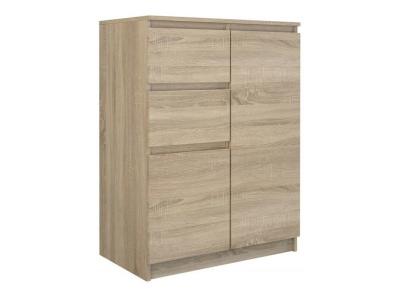 PARME - Commode moderne salon/chambre/bureau 97x70x40 - 2 portes Sonoma