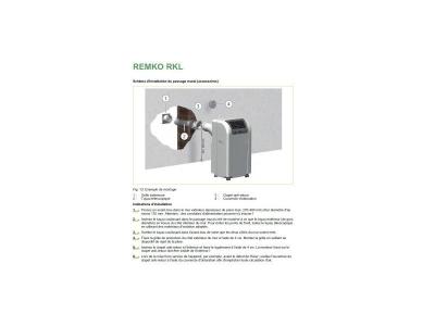 Remko - Passage Mural pour Climatiseur rkl 300/360/491 135 mm