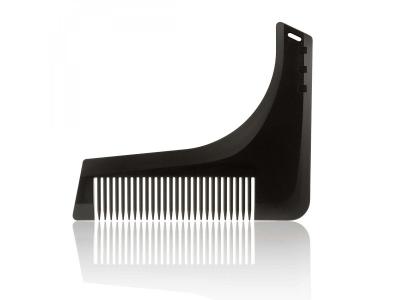 Peigne &agrave; barbe et aide au rasage - 11.5 x 9.5 cm - Noir