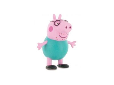 Comansi jouer le personnage Peppa Pig: Daddy Pig 6 cm rose