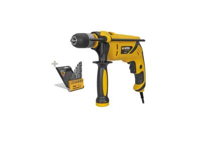 Perceuse 850W VITOPOWER + 8 Forets ACIER VITO Haute Qualit&eacute; 