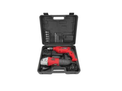 Perceuse &agrave; percussion 500W + meuleuse 500W + Mallette 17 accessoires