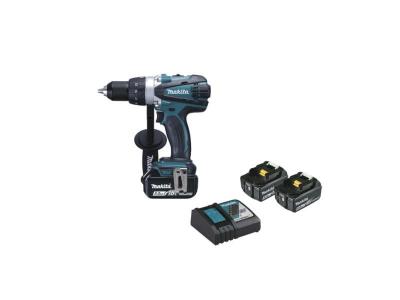 Makita - Perceuse visseuse 18 v Li-Ion 5 Ah &oslash; 13 mm 3 batteries, chargeur, coffret - DDF458RT3J