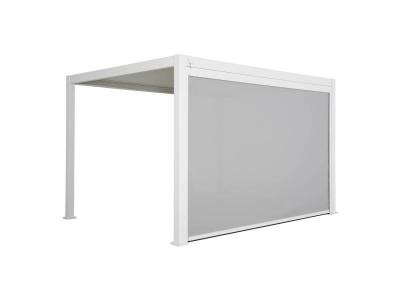 Pergola bioclimatique aluminium 4x3m, store 4m blanc