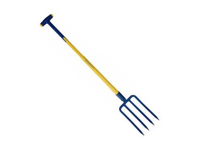 Fourche &agrave; b&ecirc;cher &agrave; douille 4 dents 29 cm manche tri-gripp en T 90