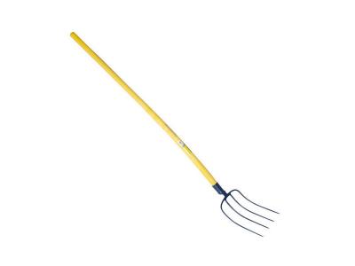 PERRIN - fourche &agrave; fumier douille 4 dents manche composite courbe 135