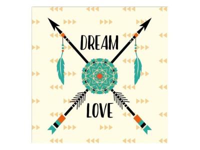 Petit cadre en bois Collection Apache - Dream Love