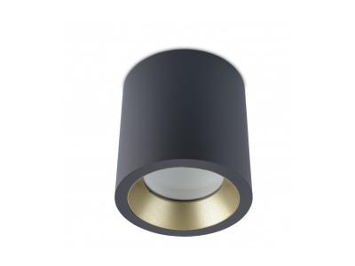 Plafonnier Led 3000k Cosmos, aluminium et verre, gris urbain