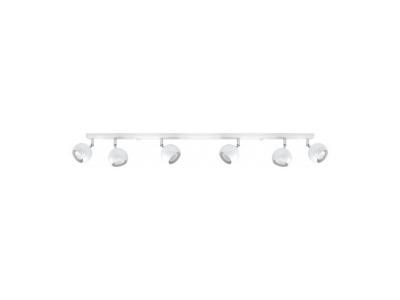 Plafonnier OCULARE acier blanc 6 ampoules