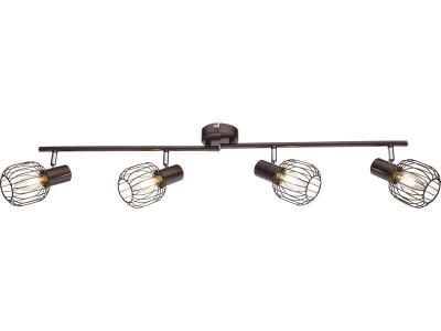 Plafonnier spot design industriel Akin - 4 Ampoules - Marron bronze
