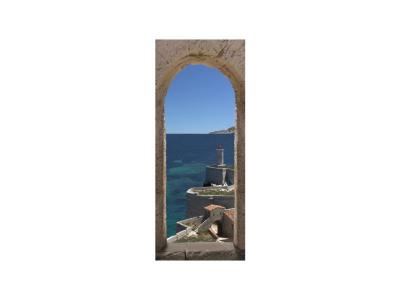 Plage ondoor sticker adh&eacute;sif de porte- chemin de ronde204 x 83cm