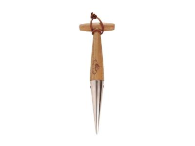 Plantoir de jardinier en acier et bois
