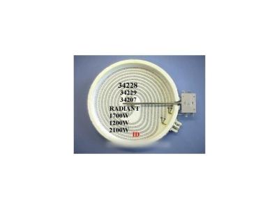Plaque radiant 1200 w 230 v dia 140 m/m pour table de cuisson constructeurs divers - 34229