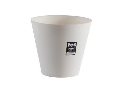 Plastiken pot de fleurs c&ocirc;ne tes - 22 cm - blanc PLA8412524117720