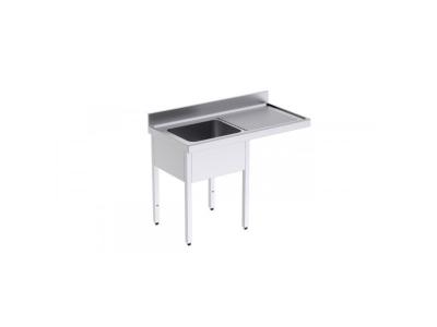 Distform Plonge 1 Bac avec Passage pour Lave-Vaisselle &agrave; Droite - L 1200 x P 600 mm