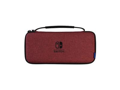 Pochette de transport pour nintendo switch oled hori rouge